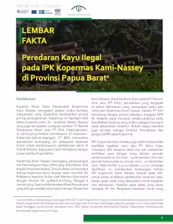 Peredaran Kayu Ilegal pada IPK Kopermas Kami-Nassey di Provinsi Papua Barat