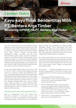 Kayu-kayu Tidak Beridentitas Milik PT. Bentara Arga Timber