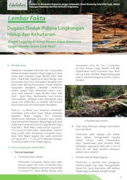 Dugaan Tindak Pidana Lingkungan Hidup dan Kehutanan